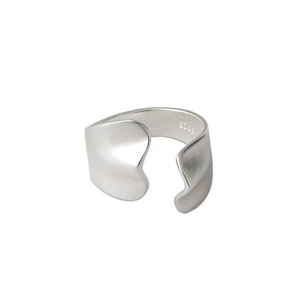 Lovcia Gold Tone 925 Sterling Silver Wide Adjustable Ring-Rings-Yellow Gold-