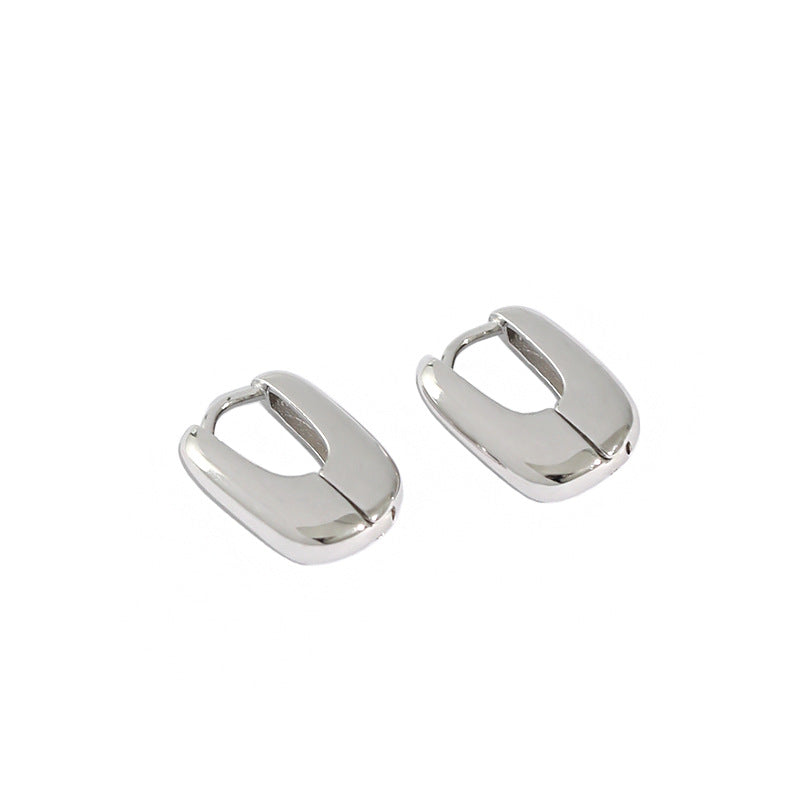 Lovcia Gold Tone 9.5x13.3mm 925 Silver Hoop Earrings-Earrings-Yellow Gold-Yellow Gold