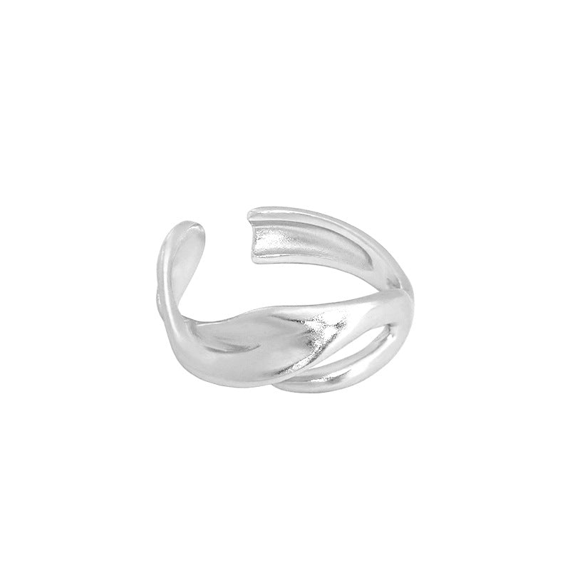 Lovcia Gold Tone Adjustable 925 Sterling Silver Ring-Rings-Rhodium-Rhodium