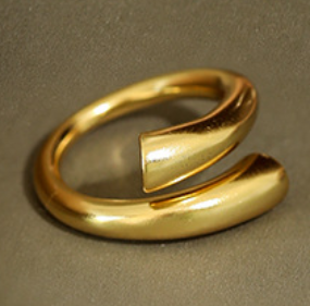 Lovcia Gold Tone Adjustable 925 Sterling Silver Ring-Rings-Yellow Gold-