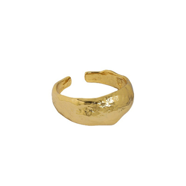 Lovcia Gold Tone Adjustable 925 Sterling Silver Ring-Rings-Yellow Gold-Yellow Gold