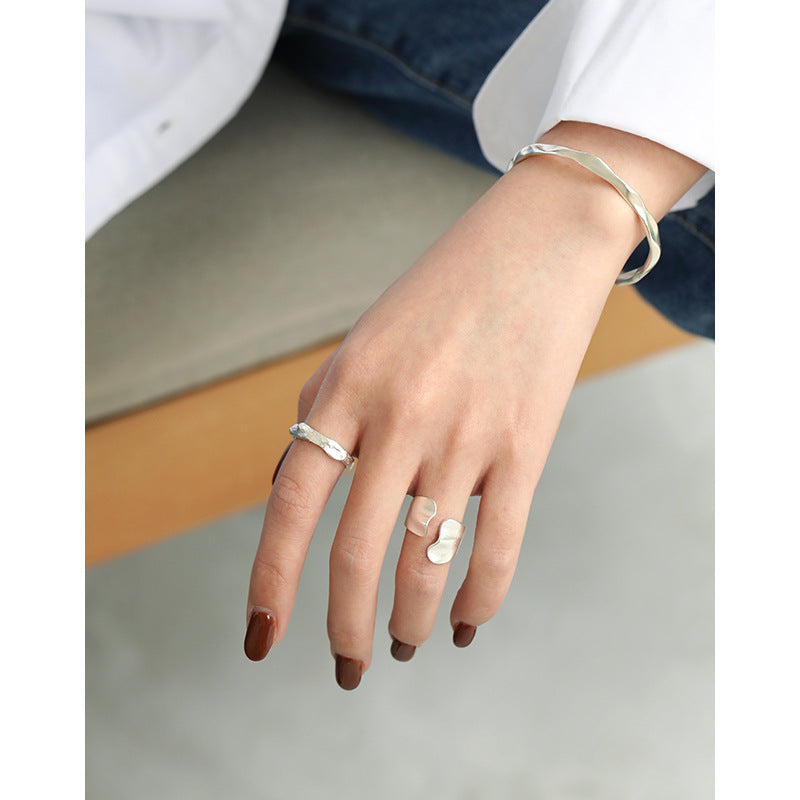 Lovcia Gold Tone Adjustable 925 Sterling Silver Ring-Rings-Yellow Gold-Yellow Gold