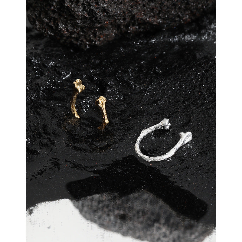 Lovcia Gold Tone Adjustable Bone Ring 925 Sterling Silver-Rings-Yellow Gold-Yellow Gold