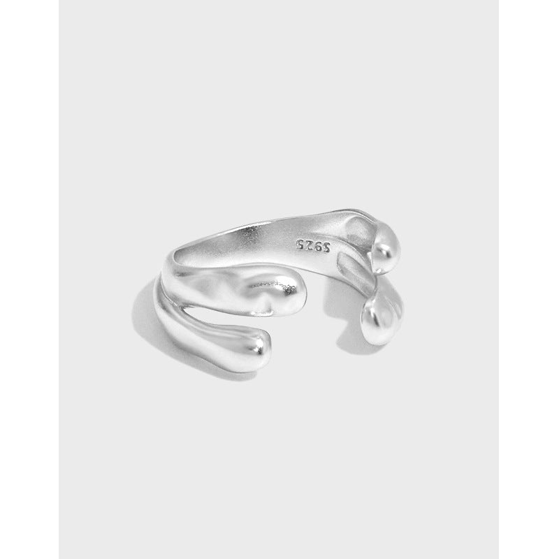 Lovcia Gold Tone Adjustable Double Layer Ring 925 Sterling-Rings-Yellow Gold-Yellow Gold