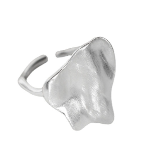 Lovcia Gold Tone Adjustable Open Ring 925 Sterling Silver-Rings-Rhodium-Rhodium
