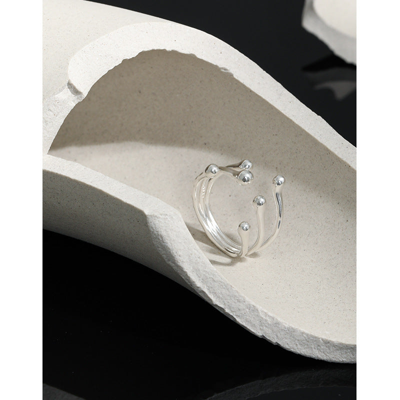 Lovcia Gold Tone Adjustable Open Ring 925 Sterling Silver-Rings-Yellow Gold-Yellow Gold