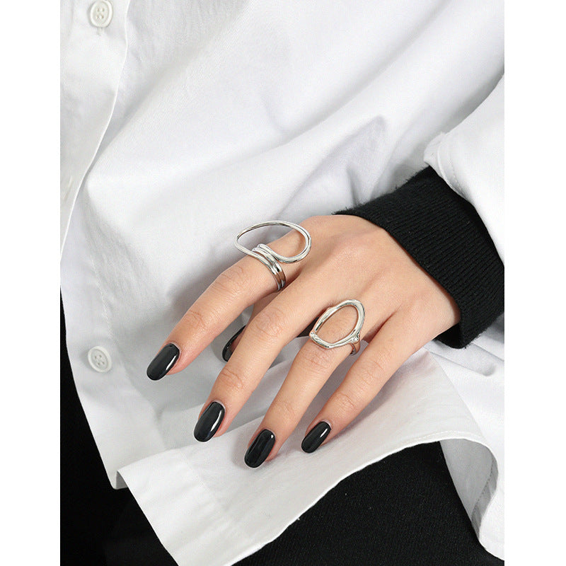 Lovcia Gold Tone Adjustable Open Ring 925 Sterling Silver-Rings-Yellow Gold-Yellow Gold
