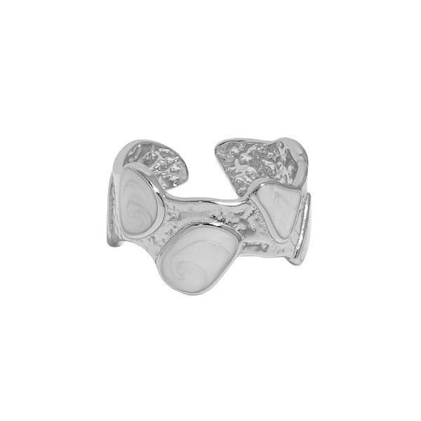 Lovcia Gold Tone Adjustable Ring 925 Sterling Silver Epoxy-Rings-Yellow Gold-Yellow Gold