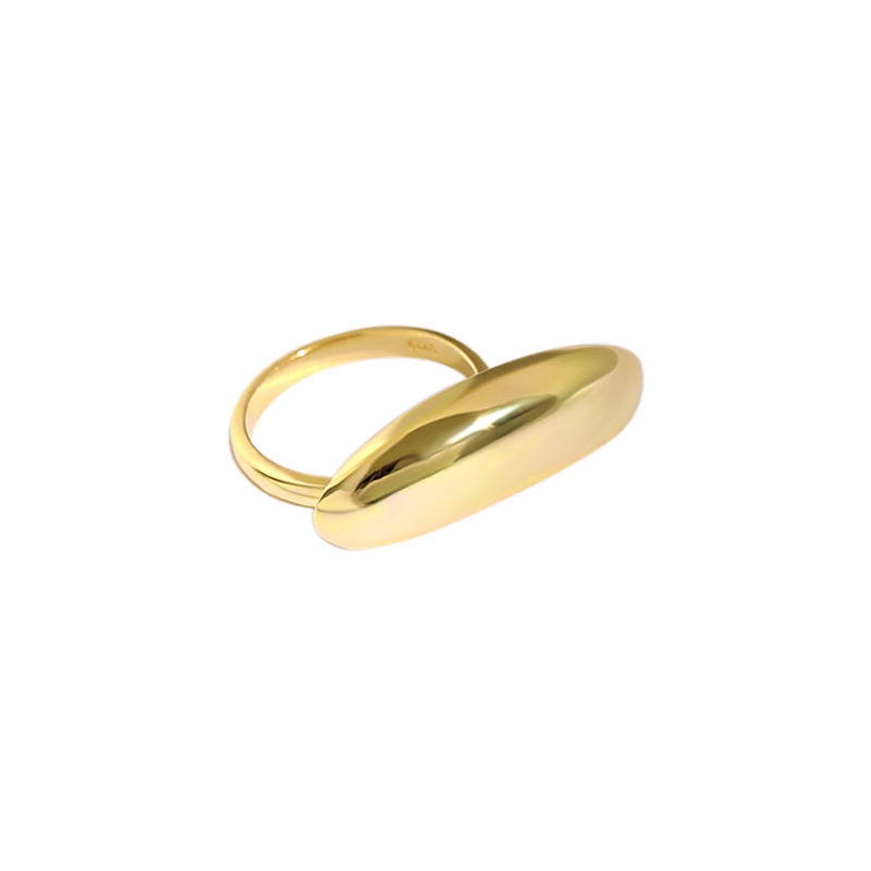 Lovcia Gold Tone Adjustable Ring 925 Sterling Silver-Rings-Yellow Gold-Yellow Gold