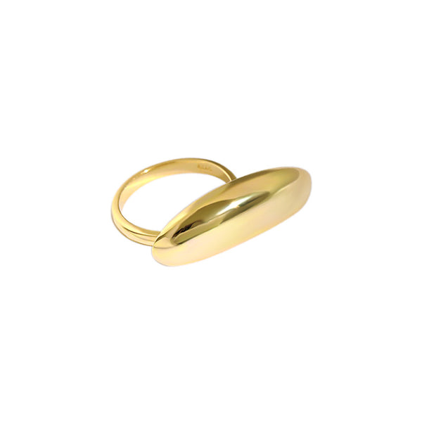 Lovcia Gold Tone Adjustable Ring 925 Sterling Silver-Rings-Yellow Gold-Yellow Gold