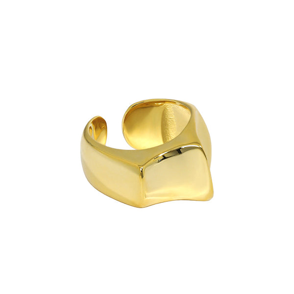 Lovcia Gold Tone Adjustable Ring 925 Sterling Silver-Rings-Yellow Gold-Yellow Gold