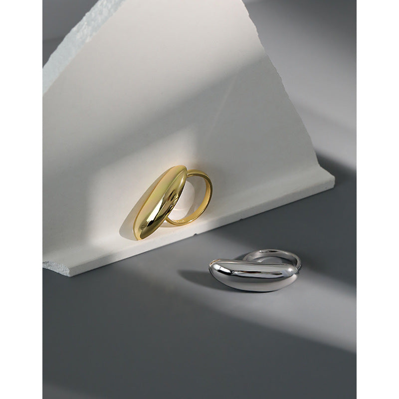 Lovcia Gold Tone Adjustable Ring 925 Sterling Silver-Rings-Yellow Gold-Yellow Gold