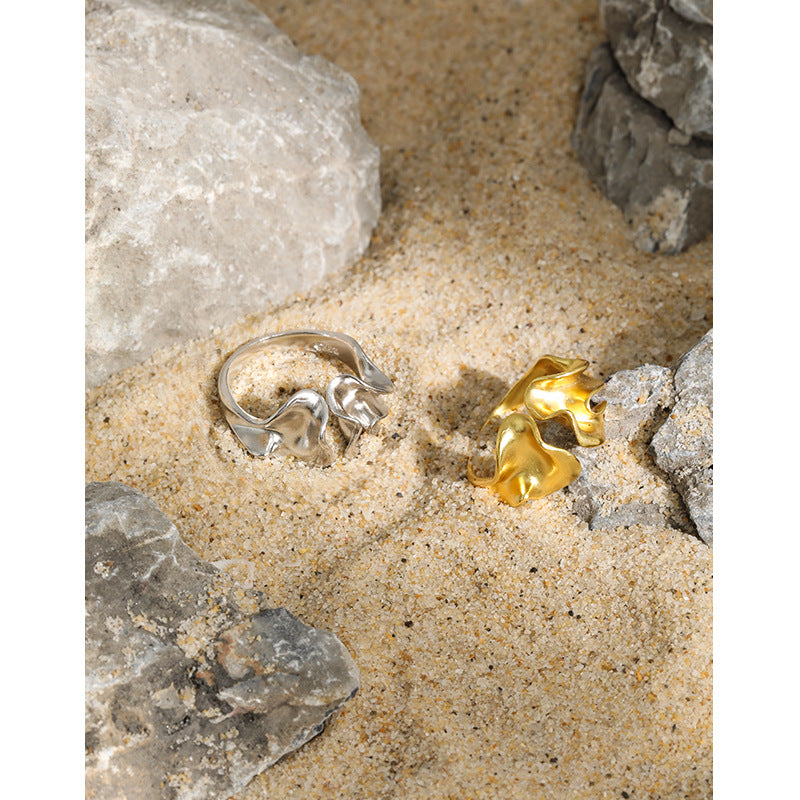 Lovcia Gold Tone Adjustable Ring 925 Sterling Silver-Rings-Yellow Gold-Yellow Gold