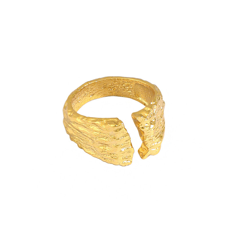 Lovcia Gold Tone Adjustable Ring 925 Sterling Silver-Rings-Yellow Gold-Yellow Gold