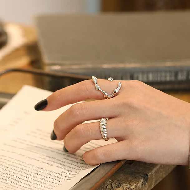 Lovcia Gold Tone Adjustable Ring in 925 Sterling Silver-Rings-Yellow Gold-