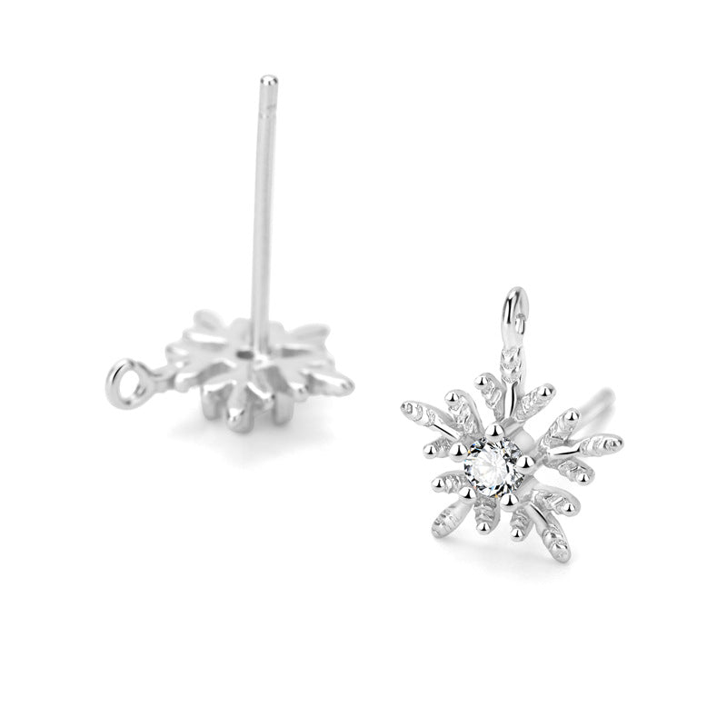 Lovcia Gold Tone CZ Flower Stud Earring Bail DIY Kit-Jewelry Making Kits-#12 & Yellow Gold-#12 & Yellow Gold