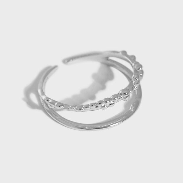 Lovcia Gold Tone Double Layer Adjustable Ring 925 Sterling-Rings-Yellow Gold-Yellow Gold