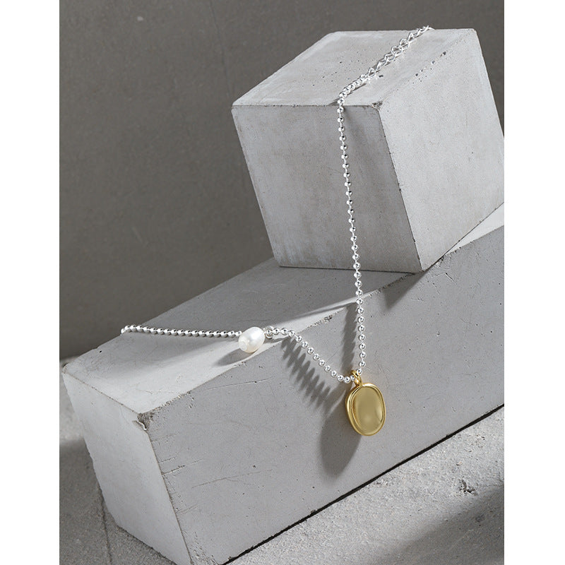 Lovcia Gold Tone Pearl Tag Bracelet 165mm Adjustable-Bracelets-Rhodium-Rhodium