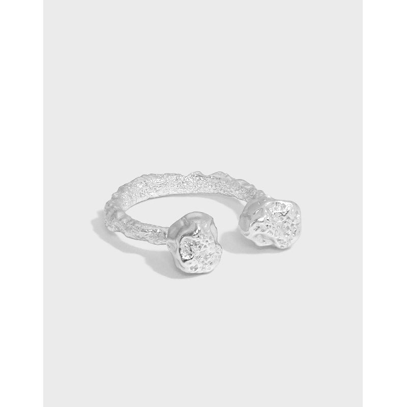 Lovcia Gold Tone Two Bones Adjustable Ring 925 Silver-Rings-Yellow Gold-Yellow Gold