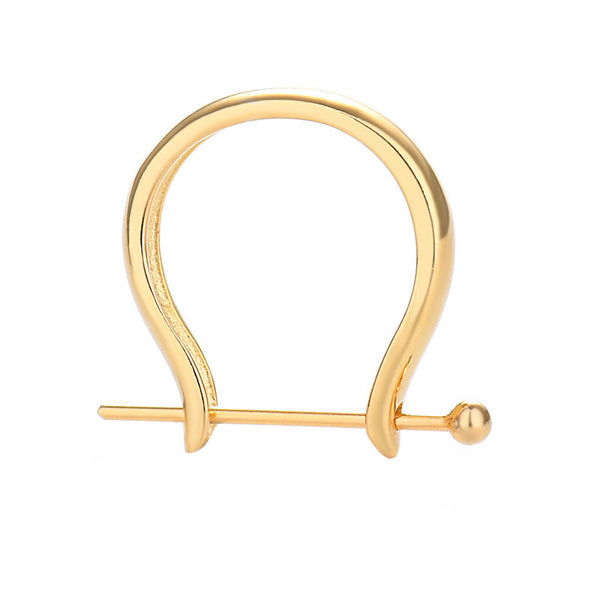 Lovcia Gold Tone U Shape 925 Sterling Silver DIY Bail-Jewelry Making Kits-Yellow Gold - & King-Size-Yellow Gold - & King-Size