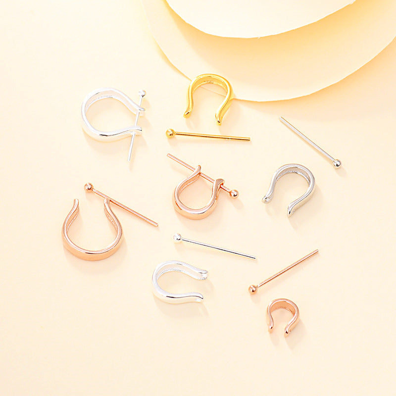 Lovcia Gold Tone U Shape 925 Sterling Silver DIY Bail-Jewelry Making Kits-Yellow Gold - & King-Size-Yellow Gold - & King-Size