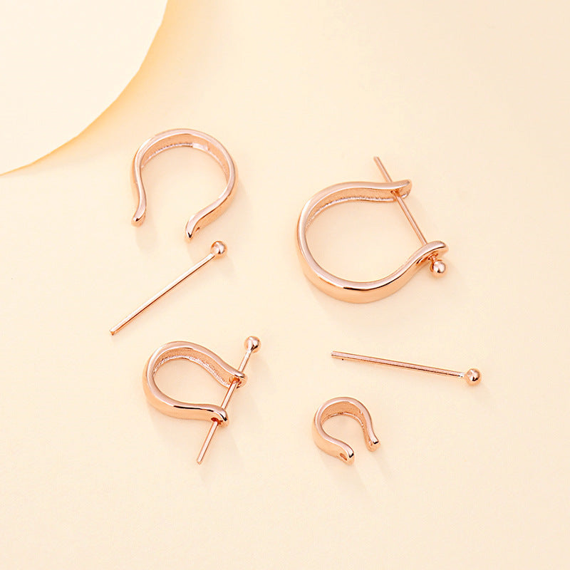 Lovcia Gold Tone U Shape 925 Sterling Silver DIY Bail-Jewelry Making Kits-Yellow Gold - & King-Size-Yellow Gold - & King-Size