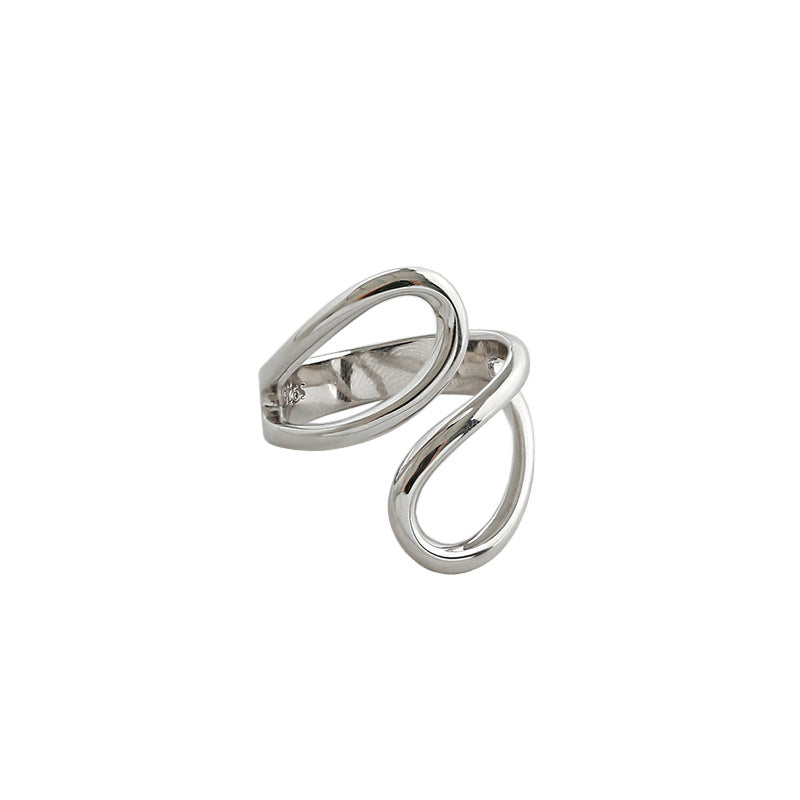 Lovcia Gold Tone Waterdrop Adjustable Ring 925 Silver-Rings-Yellow Gold-Yellow Gold