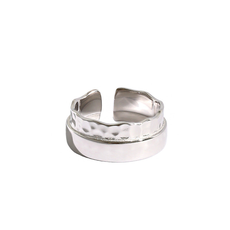 Lovcia Gold Tone Wide Adjustable Ring 925 Sterling Silver-Rings-Yellow Gold-Yellow Gold