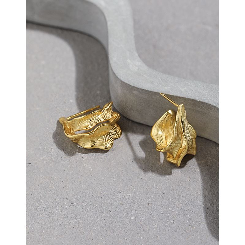 Lovcia Gold Twisted 925 Sterling Silver Hoop Earrings 20mm-Earrings-Yellow Gold-Yellow Gold