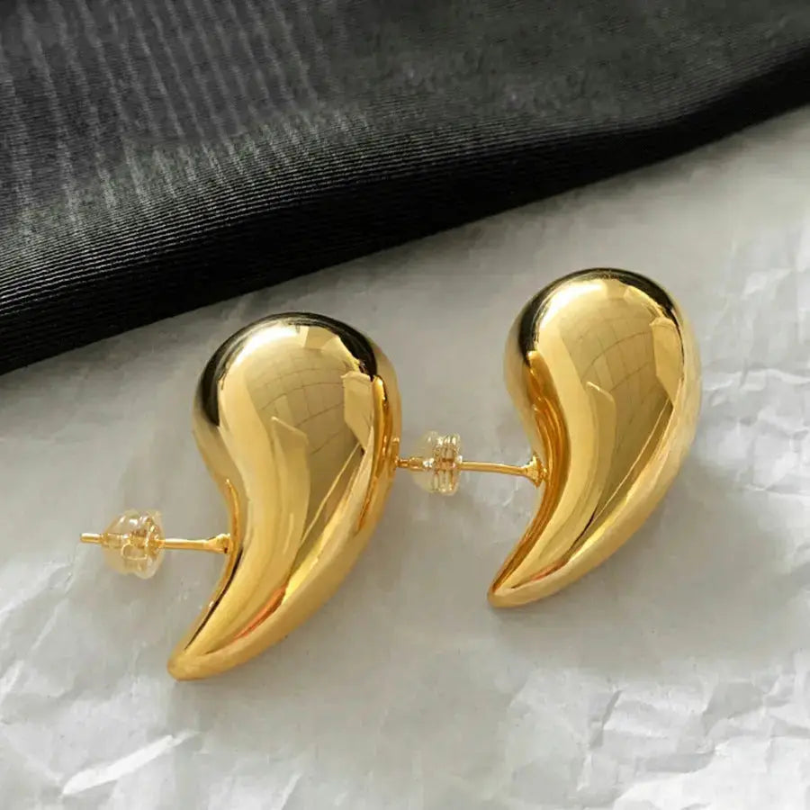 LOVCIA Gold Water Drop Earrings Female Temperament