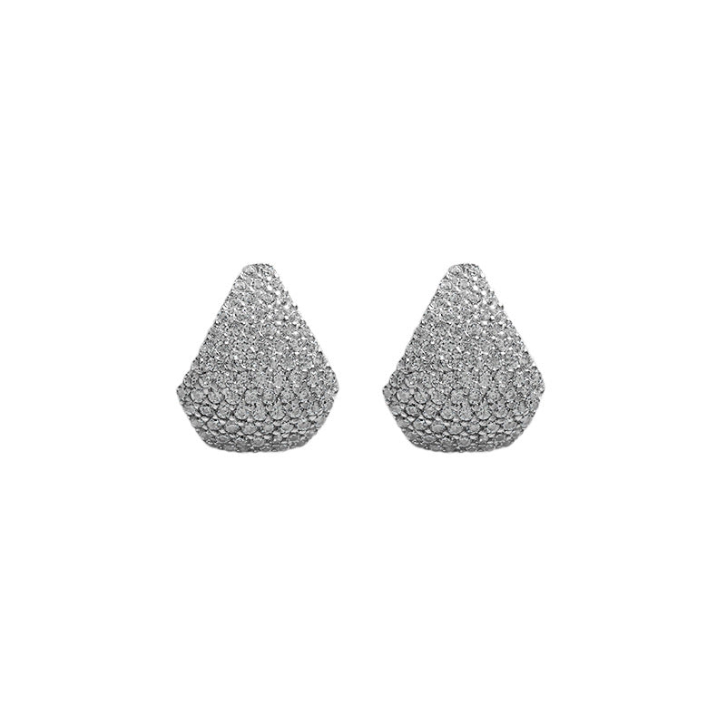 Lovcia Gold Waterdrop CZ 925 Sterling Silver Stud Earrings-Earrings-Yellow Gold-Yellow Gold