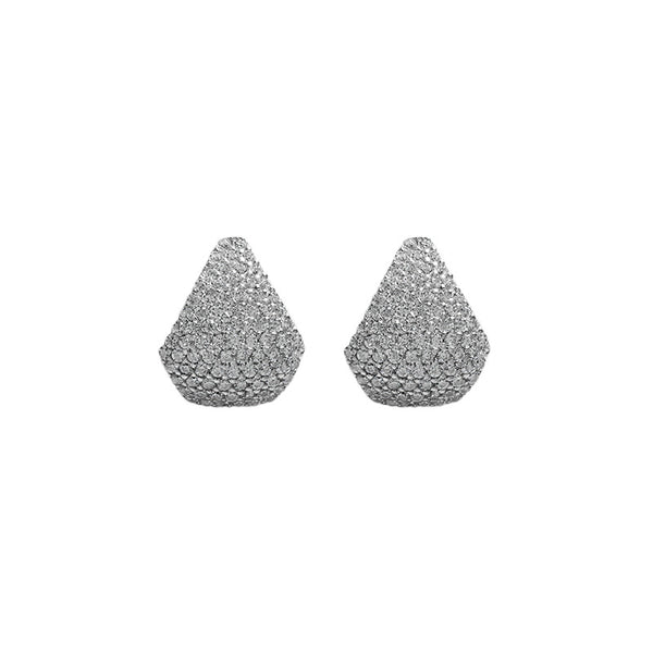 Lovcia Gold Waterdrop CZ 925 Sterling Silver Stud Earrings-Earrings-Yellow Gold-Yellow Gold