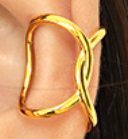 Lovcia Gold X Shape 12.8mm Earring 925 Sterling Silver-Earrings-Yellow Gold-