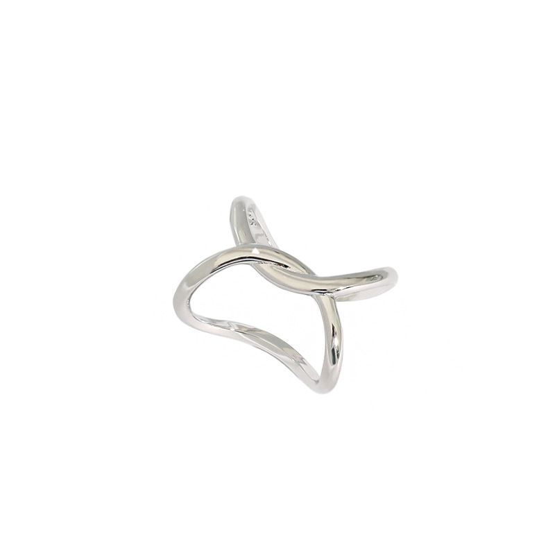 Lovcia Gold X Shape 12.8mm Earring 925 Sterling Silver-Earrings-Yellow Gold-