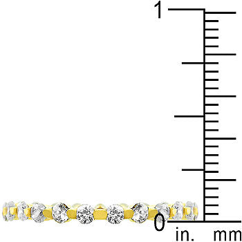 Lovcia Golden Lace 18k Plated Sterling Silver Eternity Ring-Rings-5-5