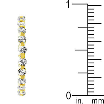 Lovcia Golden Lace 18k Plated Sterling Silver Eternity Ring-Rings-5-5