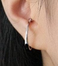 Lovcia Goldtone 925 Sterling Silver Nonpierced Earring 23mm-Earrings-Yellow Gold (Single)-Yellow Gold (Single)