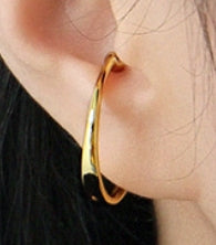 Lovcia Goldtone 925 Sterling Silver Nonpierced Earring 23mm-Earrings-Yellow Gold (Single)-Yellow Gold (Single)