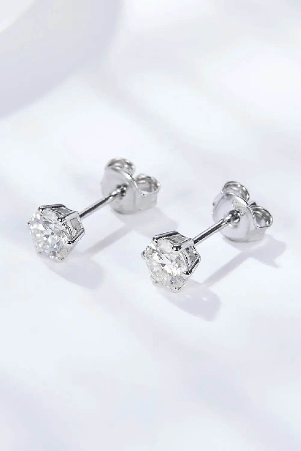 Lovcia Good Days Ahead Moissanite Stud Earrings-Earrings-Silver-One Size-Silver
