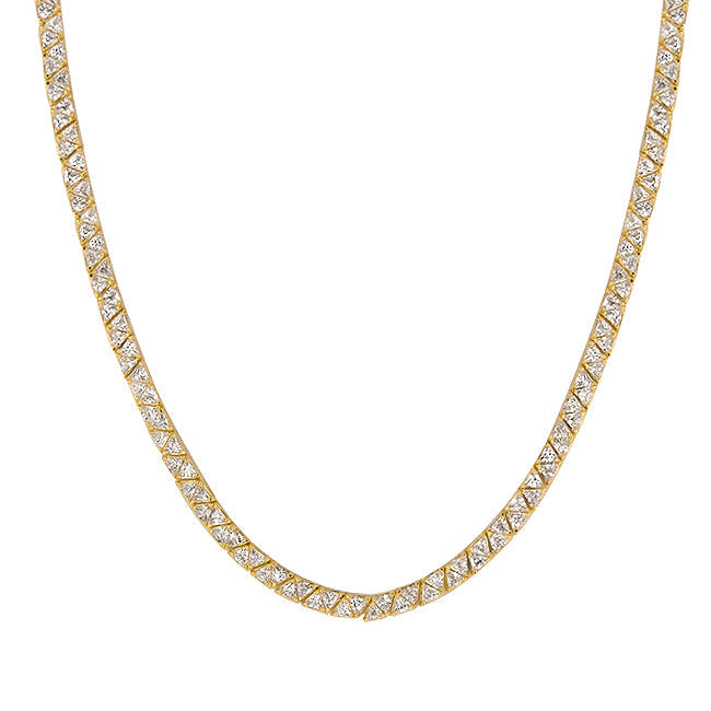Lovcia Graceful Golden Memories Trillion-Cut Necklace-Necklaces-