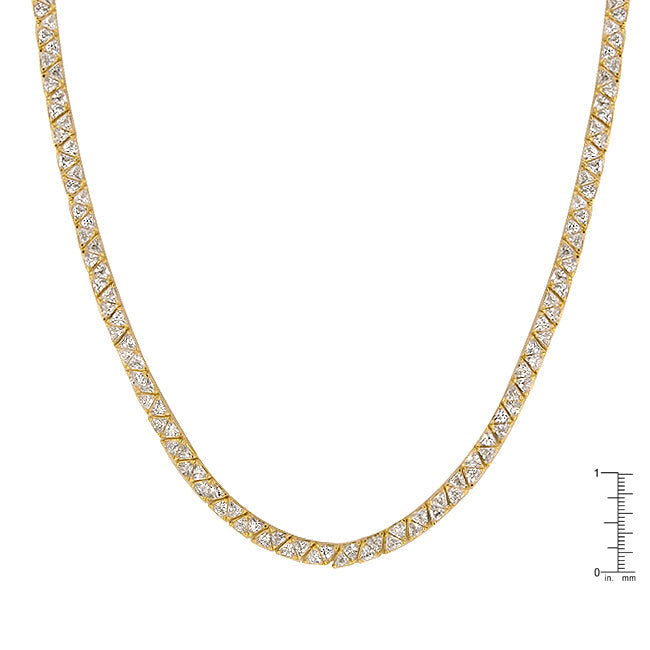 Lovcia Graceful Golden Memories Trillion-Cut Necklace-Necklaces-