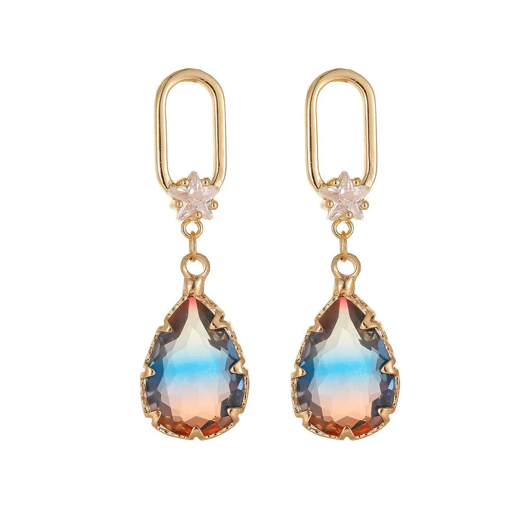 Lovcia Graceful Women's Electroplated Drop Earrings with Zircon-Earrings-Picture Color-Picture Color