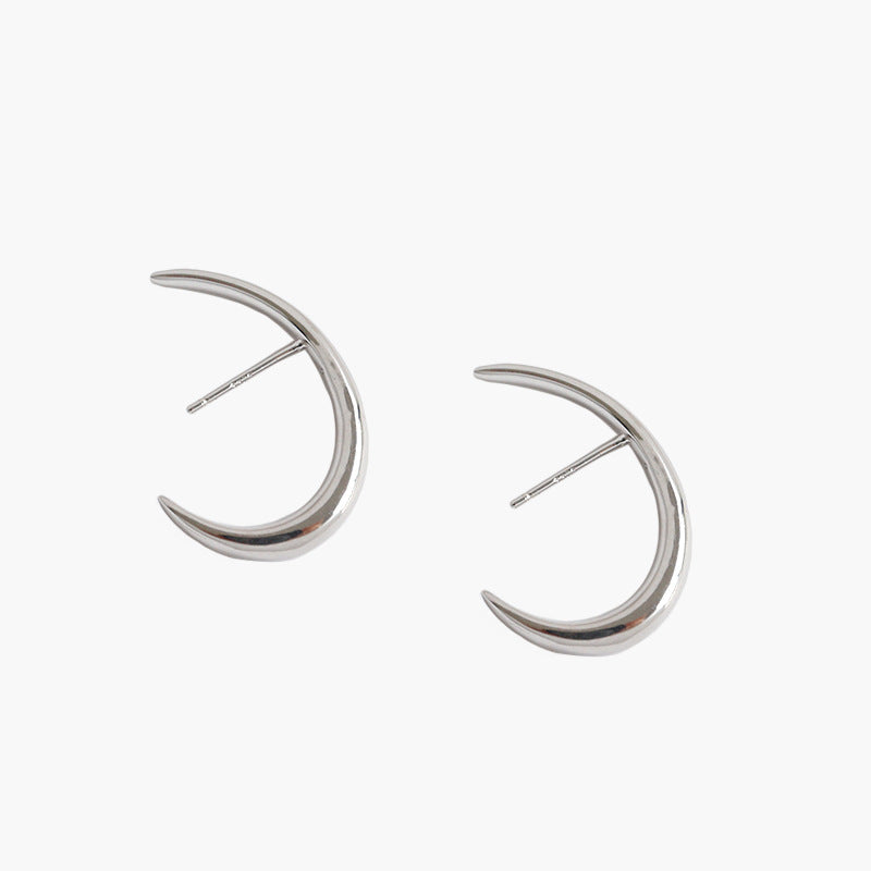 Lovcia Graduation C Shape Gold Plated 925 Earrings-Earrings-Yellow Gold-Yellow Gold