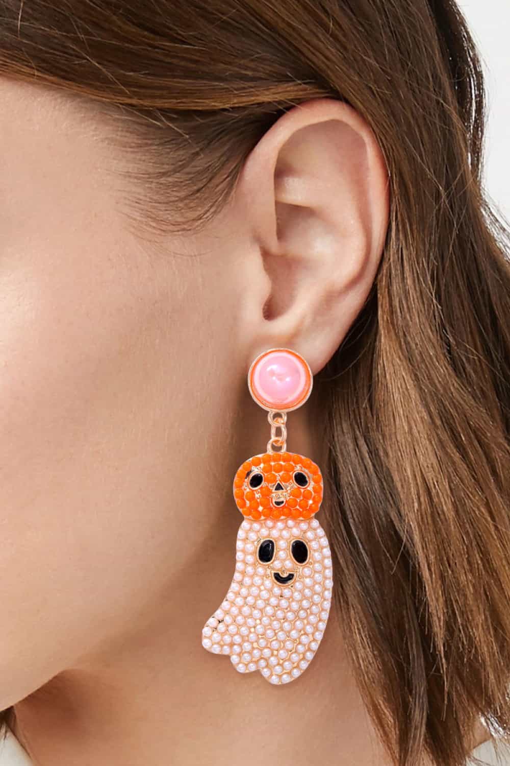 Lovcia Halloween Ghost Shape Dangle Earrings-Earrings-Pumpkin-One Size-Pumpkin