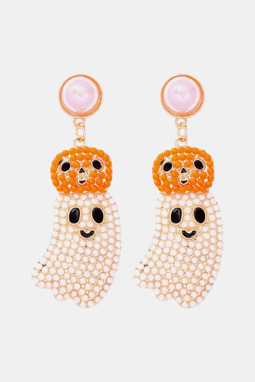 Lovcia Halloween Ghost Shape Dangle Earrings-Earrings-White-One Size-White