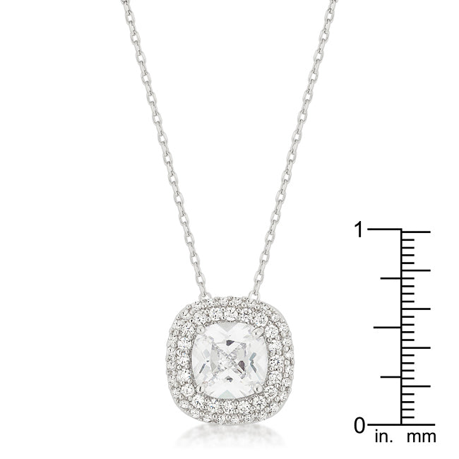 Lovcia Halo Pave Cubic Zirconia Pendant-Pendants-