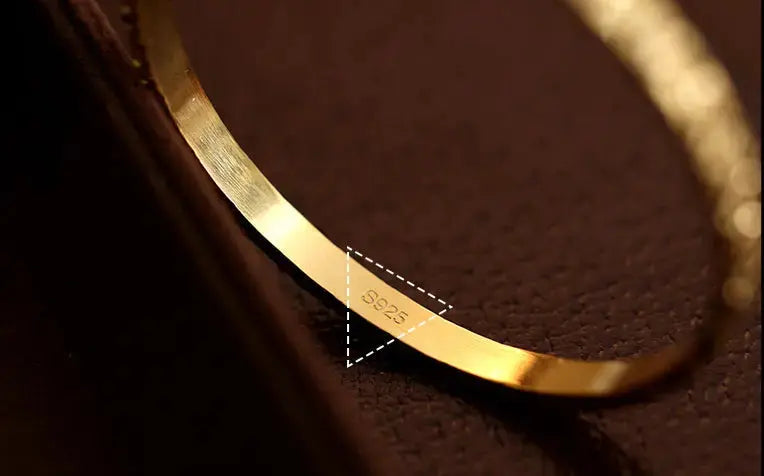 Lovcia Hammered Finish Gold Plated Open Cuff Sterling Silver Bangle Bracelet for Women-Bracelets-Gold-Gold