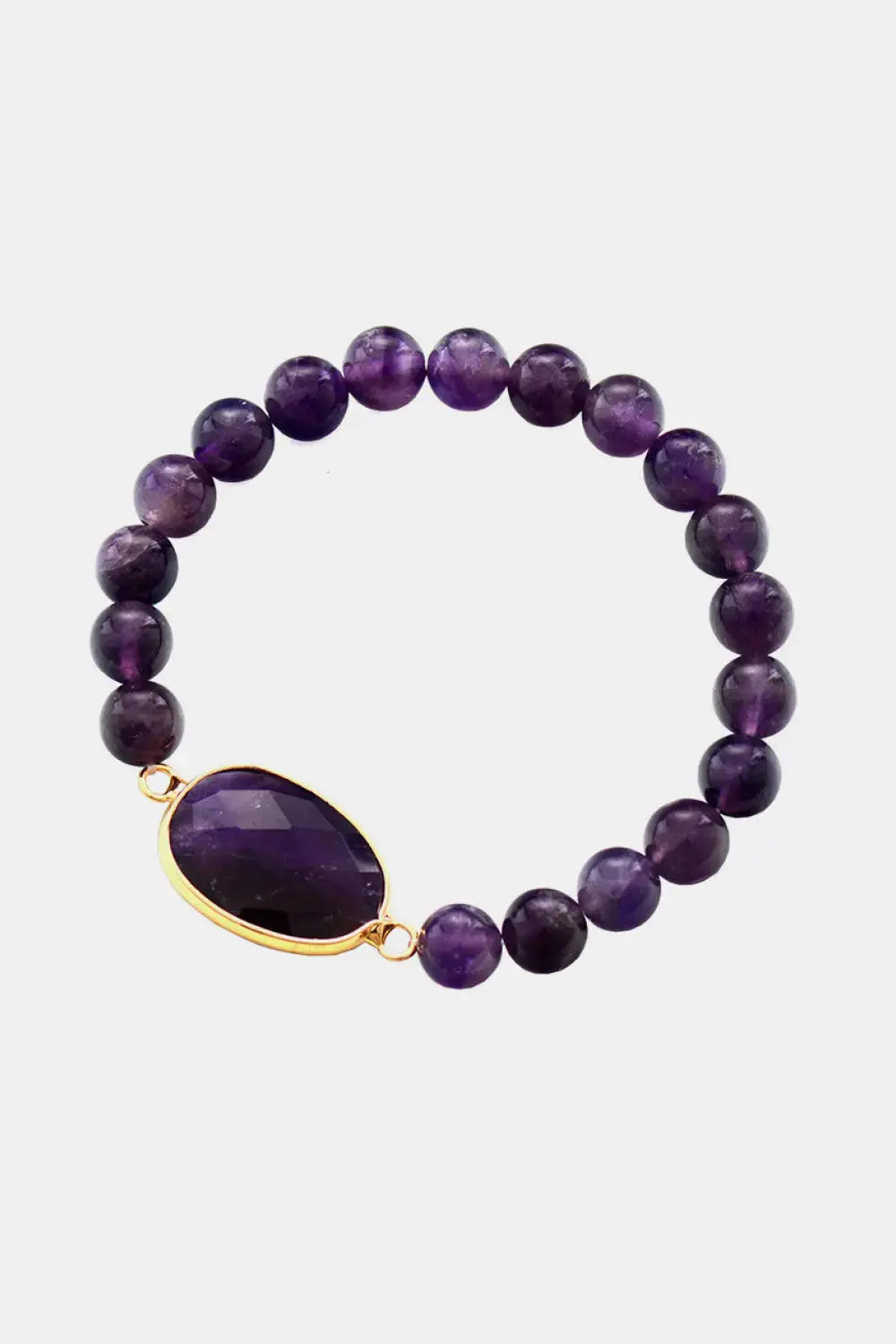 Lovcia Handmade Amethyst Beaded Bracelet-Bracelets-Violet-One Size-Violet
