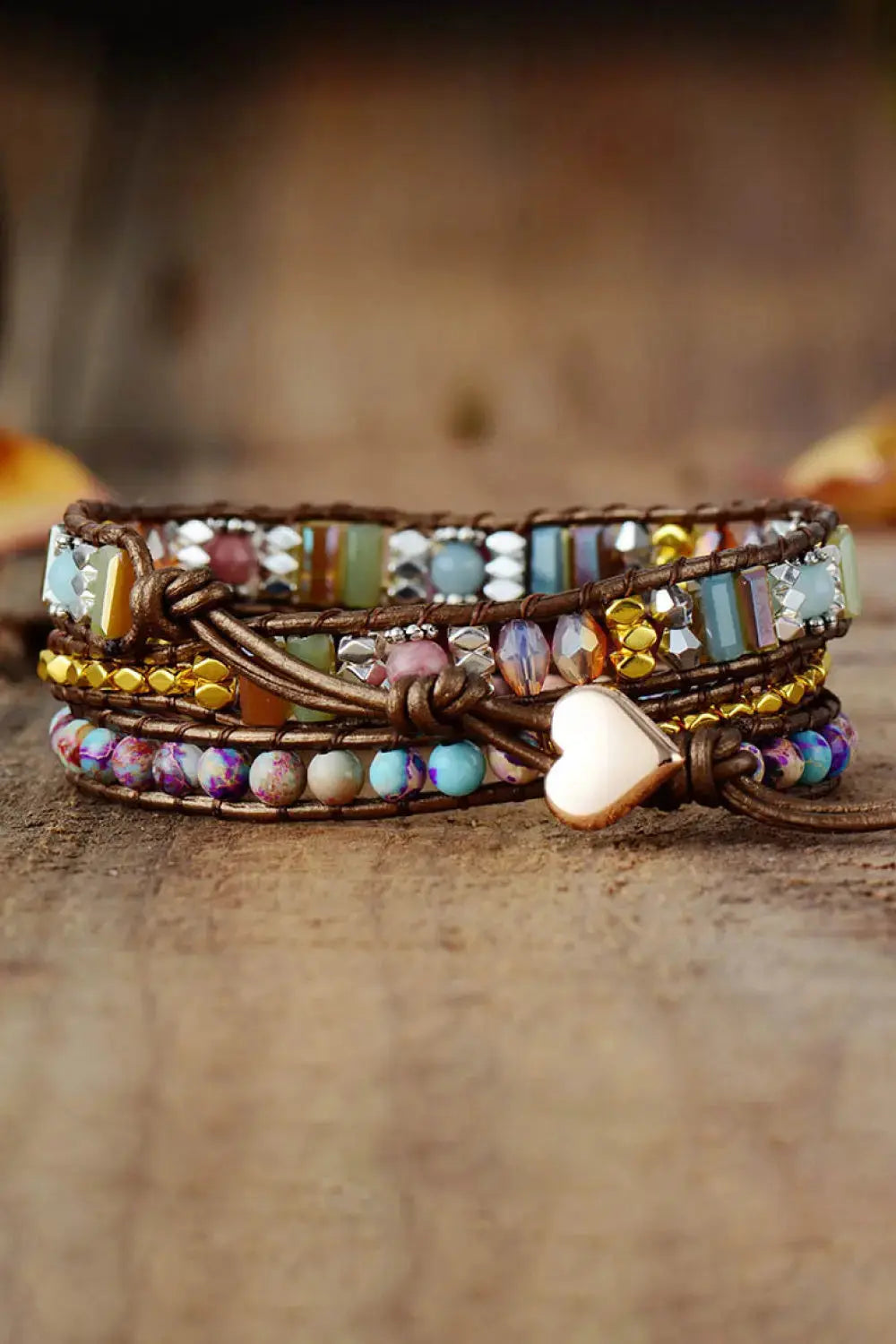 Lovcia Handmade Crystal Beaded Natural Stone Bracelet-Bracelets-Style A-One Size-Style A