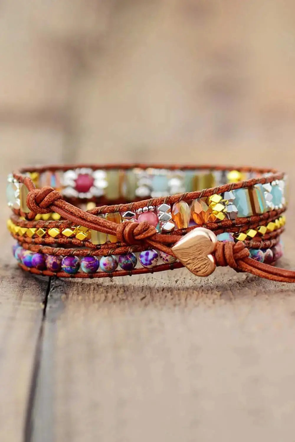 Lovcia Handmade Crystal Beaded Natural Stone Bracelet-Bracelets-Style A-One Size-Style A